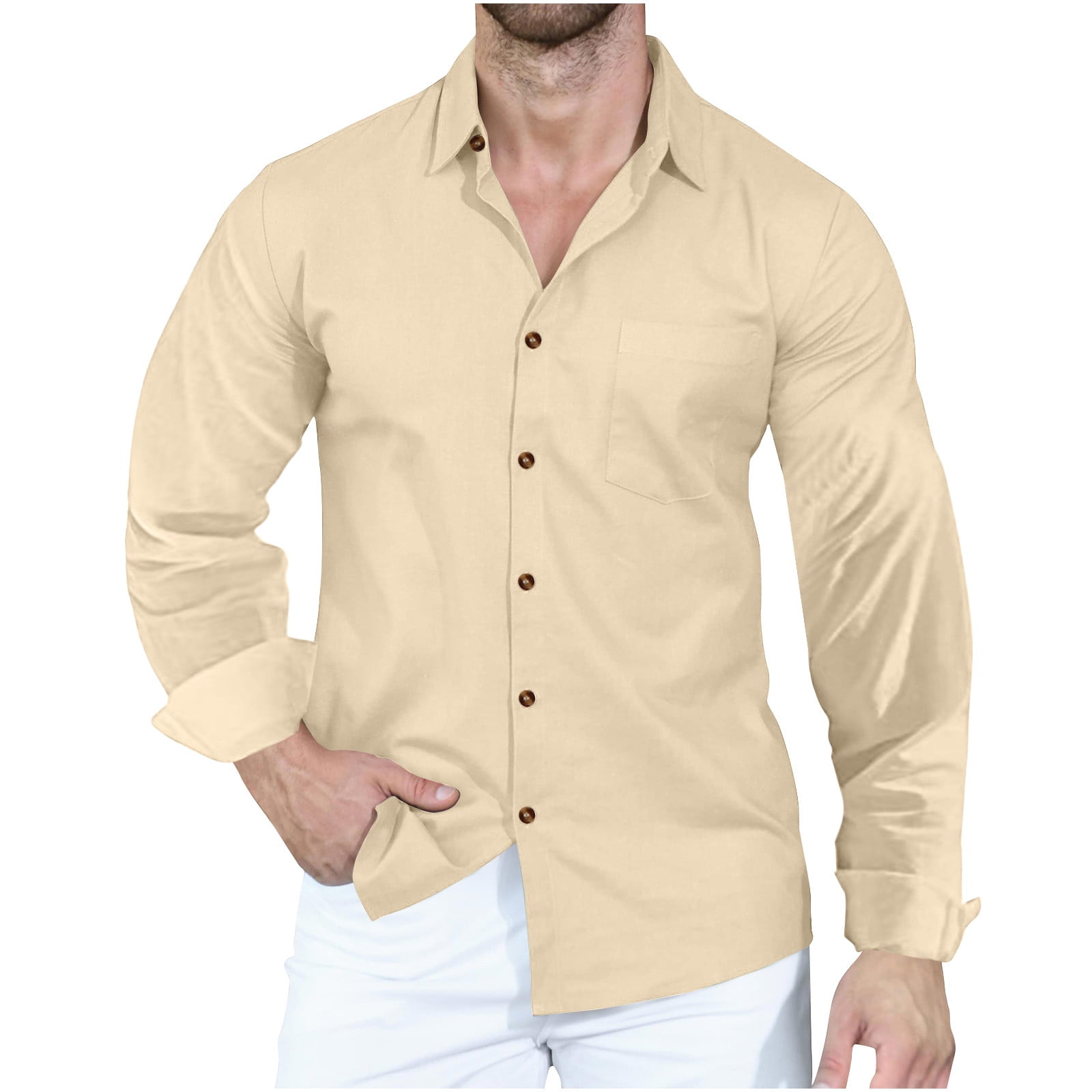 Men's Cotton Summer Shirt Elegant Iron-Free Office Button Up Shirt main image 0