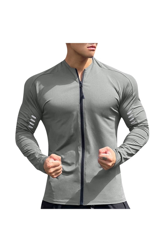 Men's Long Sleeves Cycling Full Zipper Quick Dry Bicycle Bike Shirt Outdoor Softshell Jacket (S-2XL)