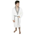 thumbnail image 1 of Juicy Trendz Men’s Terry Cotton Bathrobe with Shawl Collar, Two Tone Spa Robe & Adjustable Belt, 1 of 2
