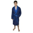 thumbnail image 1 of Juicy Trendz Men’s Terry Cotton Bathrobe with Shawl Collar, Two Tone Spa Robe & Adjustable Belt, 1 of 2