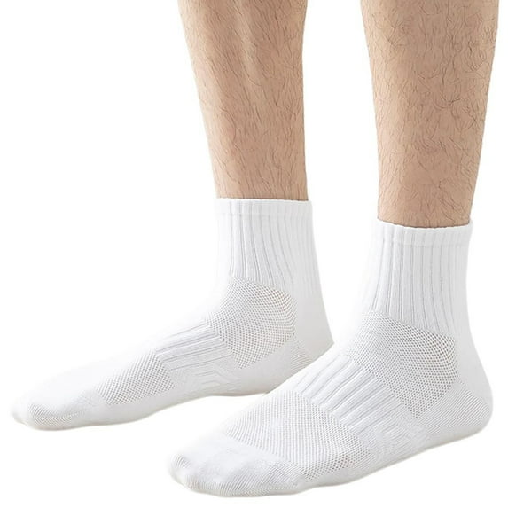 Men's Long Tube Socks Seamless Breathable Cotton Mesh Ankle Socks for Comfort Hygiene in Business and Athletic Setting