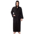 thumbnail image 1 of Men's Long Turkish Cotton Hooded Bathrobe Black - S-M, 1 of 5