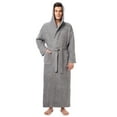 thumbnail image 1 of Men's Long Turkish Cotton Hooded Bathrobe Gray - XXL, 1 of 5
