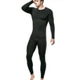 thumbnail image 1 of Men's Long johns fleece line base layer set for cold weather (2X-Large, Black), 1 of 3