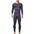 thumbnail image 1 of DevOps Men's Cold Weather Micro Fleece Lined Base Layer Bottom, Charcoal, 1 of 3