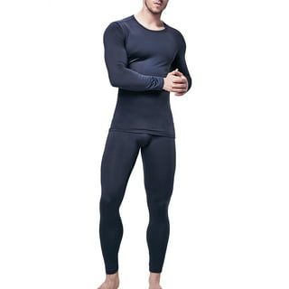  QWERBAM Thermal Underwear Sets for Men Winter Thermo Underwear  Winter Clothes Men Thick Thermal Clothing Solid (Color : Light Gray, Size :  XX-Large) : Clothing, Shoes & Jewelry