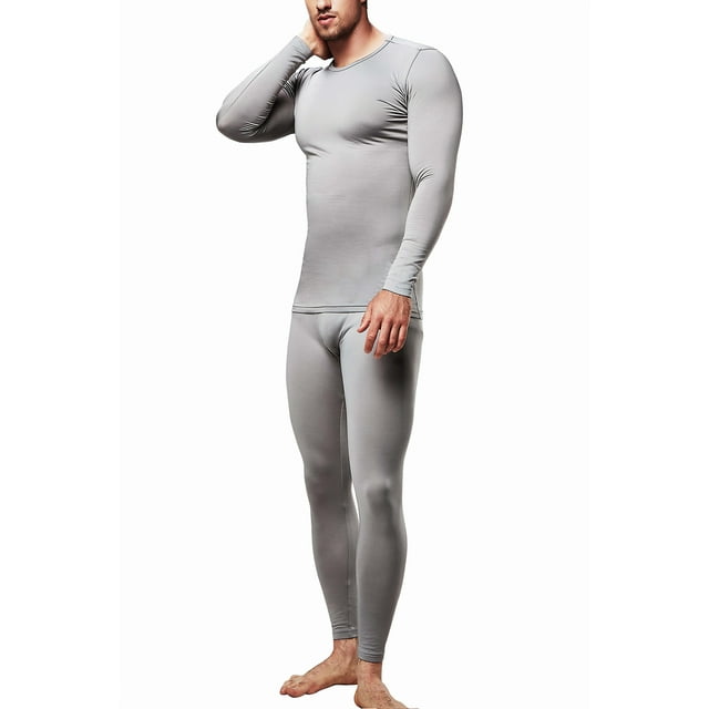 Men's Long johns fleece line base layer set for cold weather (Small
