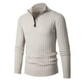 thumbnail image 1 of Men's Long-sleeved Half-turtleneck Zip-up Sweater, 1 of 11