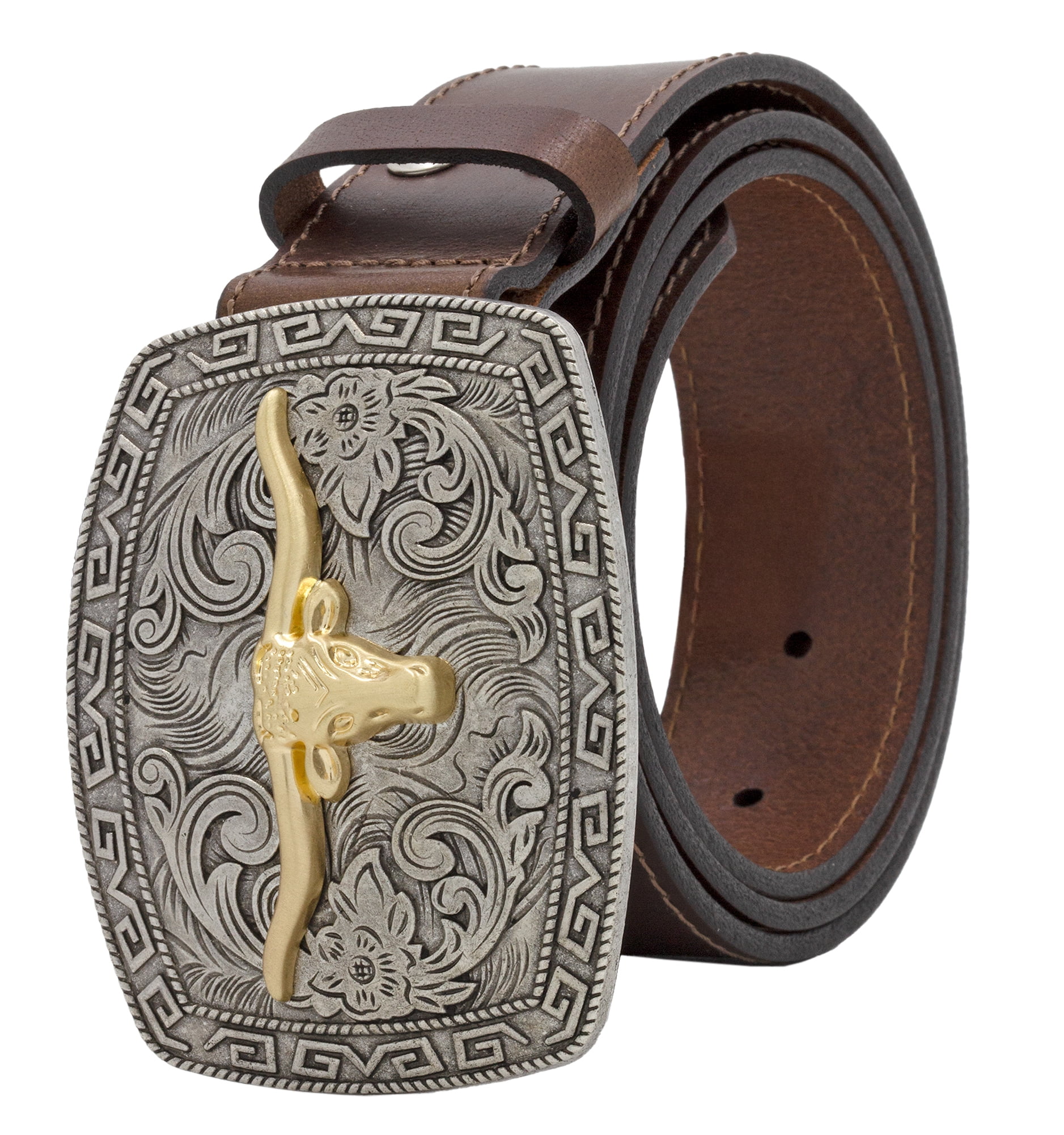 小物 vital ENORME LEATHER BELT WITH CARAB Kacey Lee Men's Leather Belt with Longhorn Buckle - Walmart.com