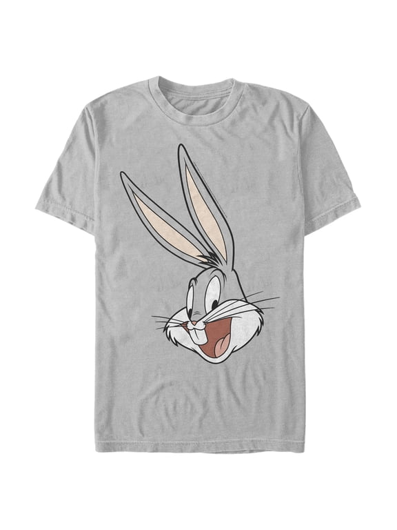 Men's Looney Tunes Bugs Bunny Classic Portrait Graphic Tee Silver 2X Large