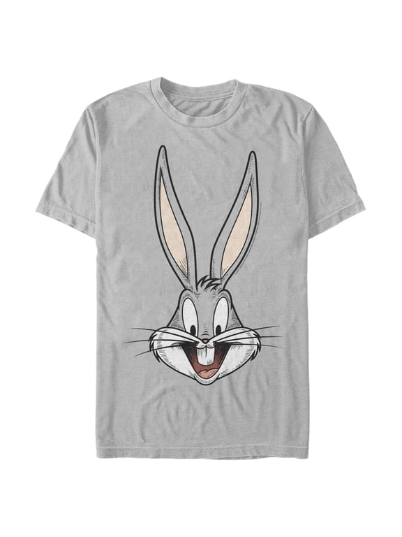 Men's Looney Tunes Bugs Bunny Portrait Graphic Tee Silver 3X Large