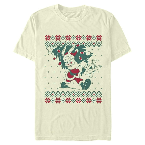 Men's Looney Tunes Bugs Christmas Tree  Graphic T-Shirt