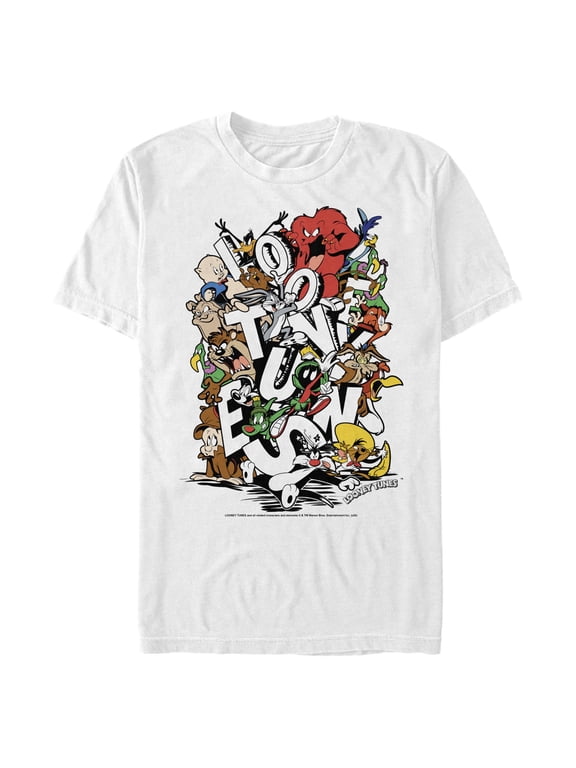 Men's Looney Tunes Characters Pile Graphic T-Shirt
