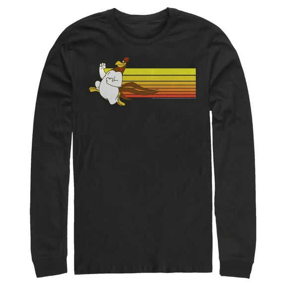 Men's Looney Tunes Foghorn Leghorn Retro Stripes Long Sleeve Shirt