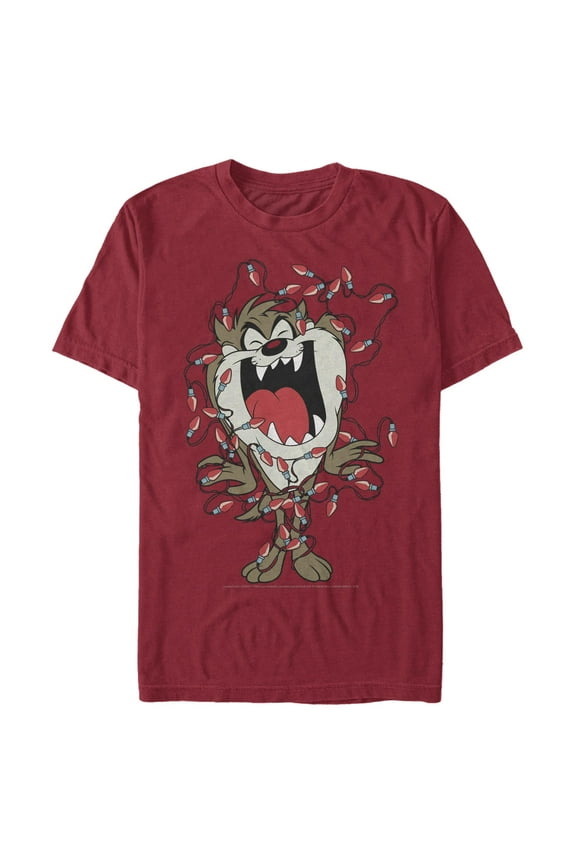Men's Looney Tunes Light Up Christmas Taz Graphic T-Shirt