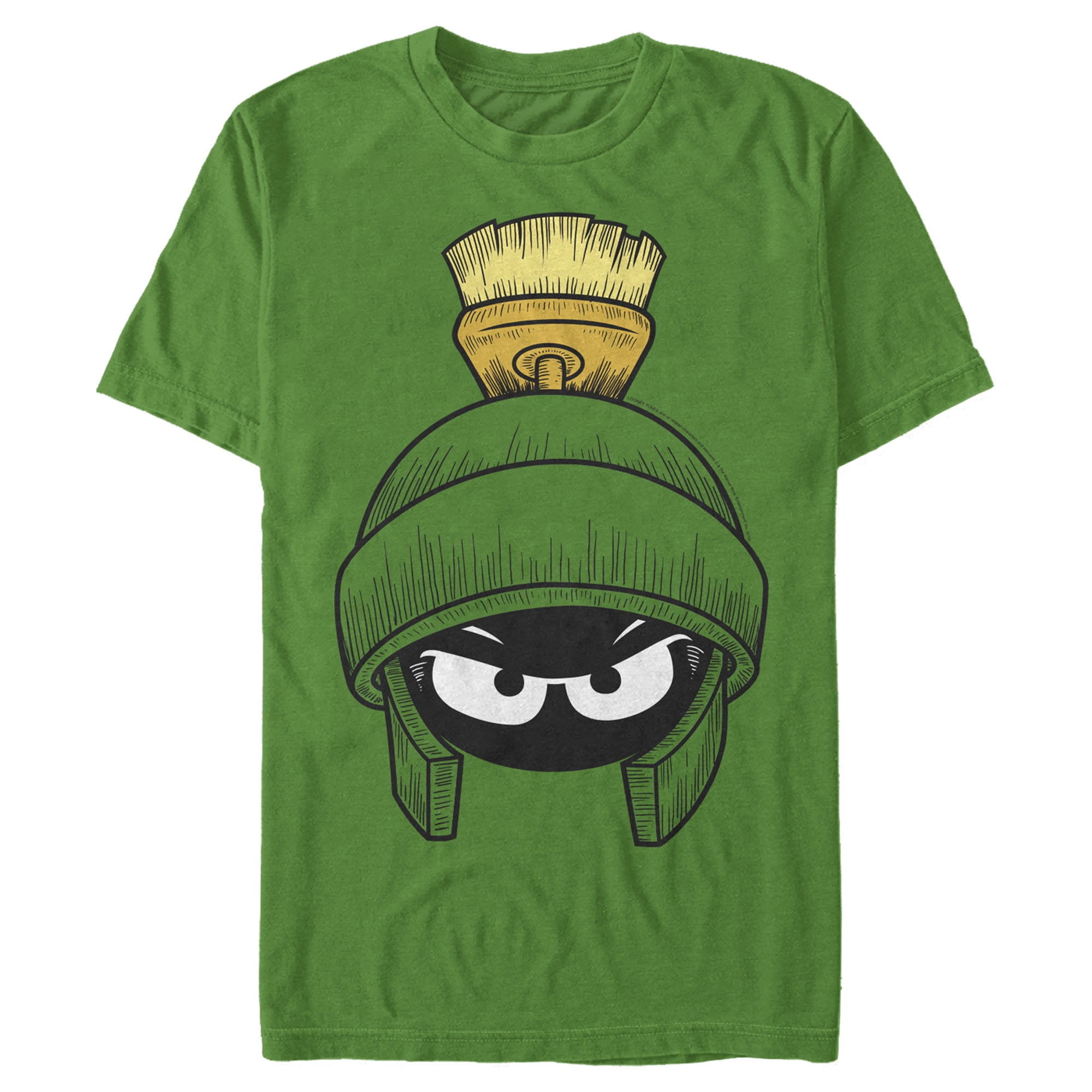 Men s Looney Tunes Marvin the Martian Thinking Graphic Tee Black X Large Walmart