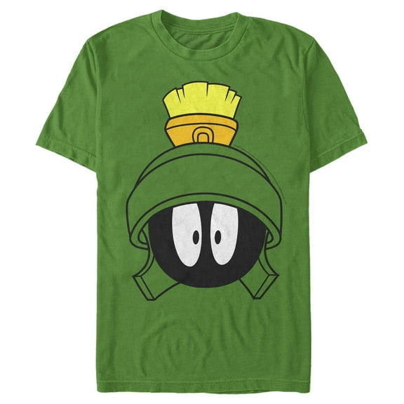 Men's Looney Tunes Marvin the Martian Helmet  Graphic Tee Kelly Green X Large