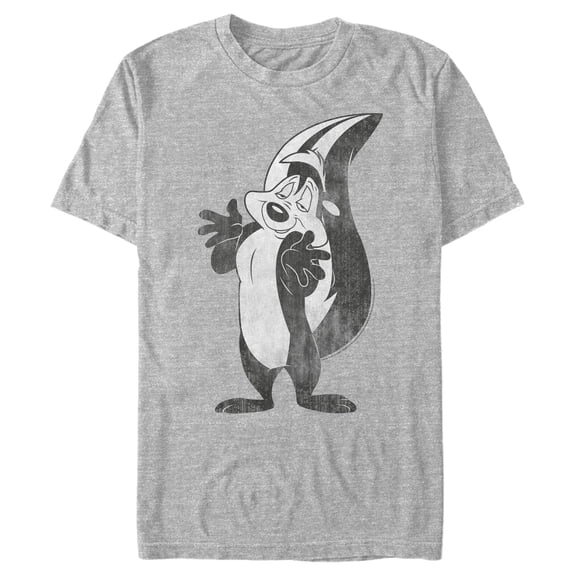 Men's Looney Tunes Pepe Le Pew Retro Graphic Tee Athletic Heather 3X Large