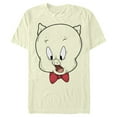 thumbnail image 1 of Men's Looney Tunes Porky Big Face Drawing  Graphic Tee Beige Large, 1 of 3
