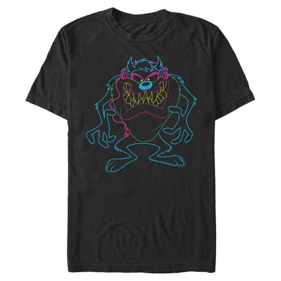 Men's Looney Tunes Taz Neon Outline Graphic T-Shirt