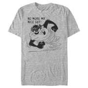 Mens Looney Tunes Taz No Mr. Nice Guy Graphic Tee Athletic Heather Large