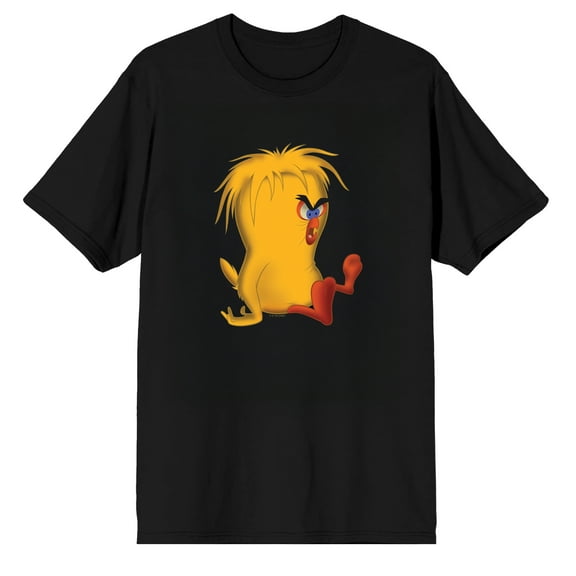 Looney Tunes Monster Tweety on Black Short Sleeve Adult T-Shirt-Large