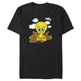 thumbnail image 1 of Men's Looney Tunes Tweety and Chocolate Bunnies  Graphic Tee Black Small, 1 of 5