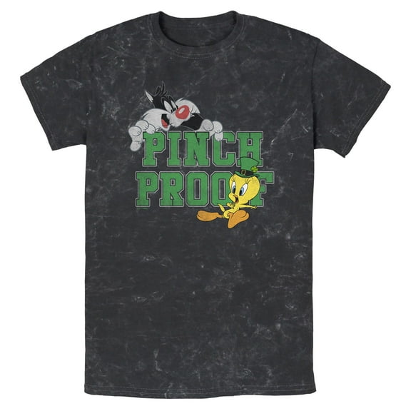 Men's Looney Tunes Tweety and Sylvester Pinch Proof  Graphic T-Shirt