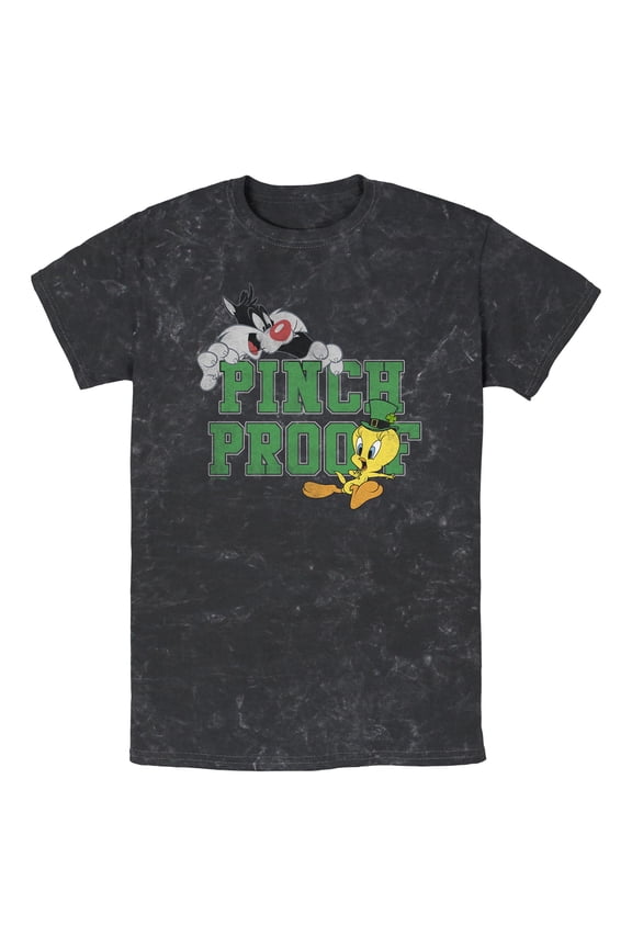 Men's Looney Tunes Tweety and Sylvester Pinch Proof Graphic T-Shirt