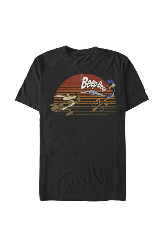 Men's Looney Tunes Wile E. Coyote and the Road Runner Retro Beep Graphic T-Shirt