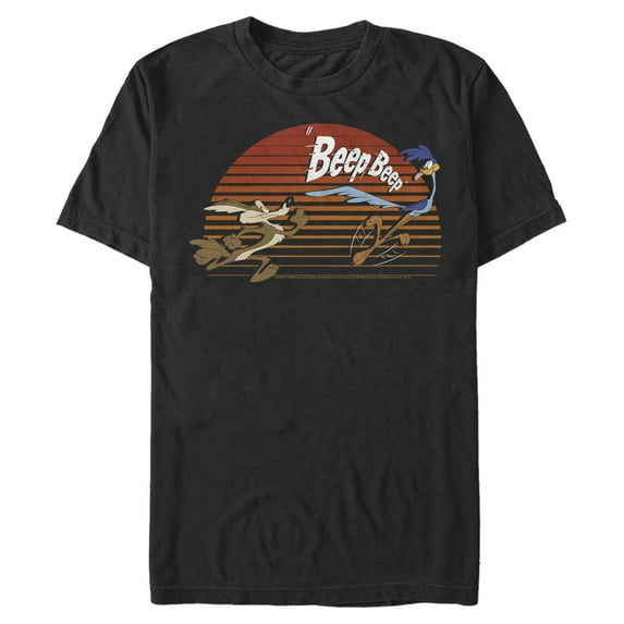 Men's Looney Tunes Wile E. Coyote and the Road Runner Retro Beep Graphic T-Shirt