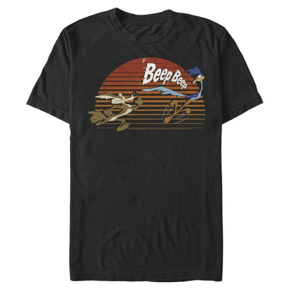 Men's Looney Tunes Wile E. Coyote and the Road Runner Retro Beep Graphic T-Shirt