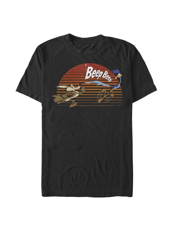 Men's Looney Tunes Wile E. Coyote and the Road Runner Retro Beep Graphic T-Shirt