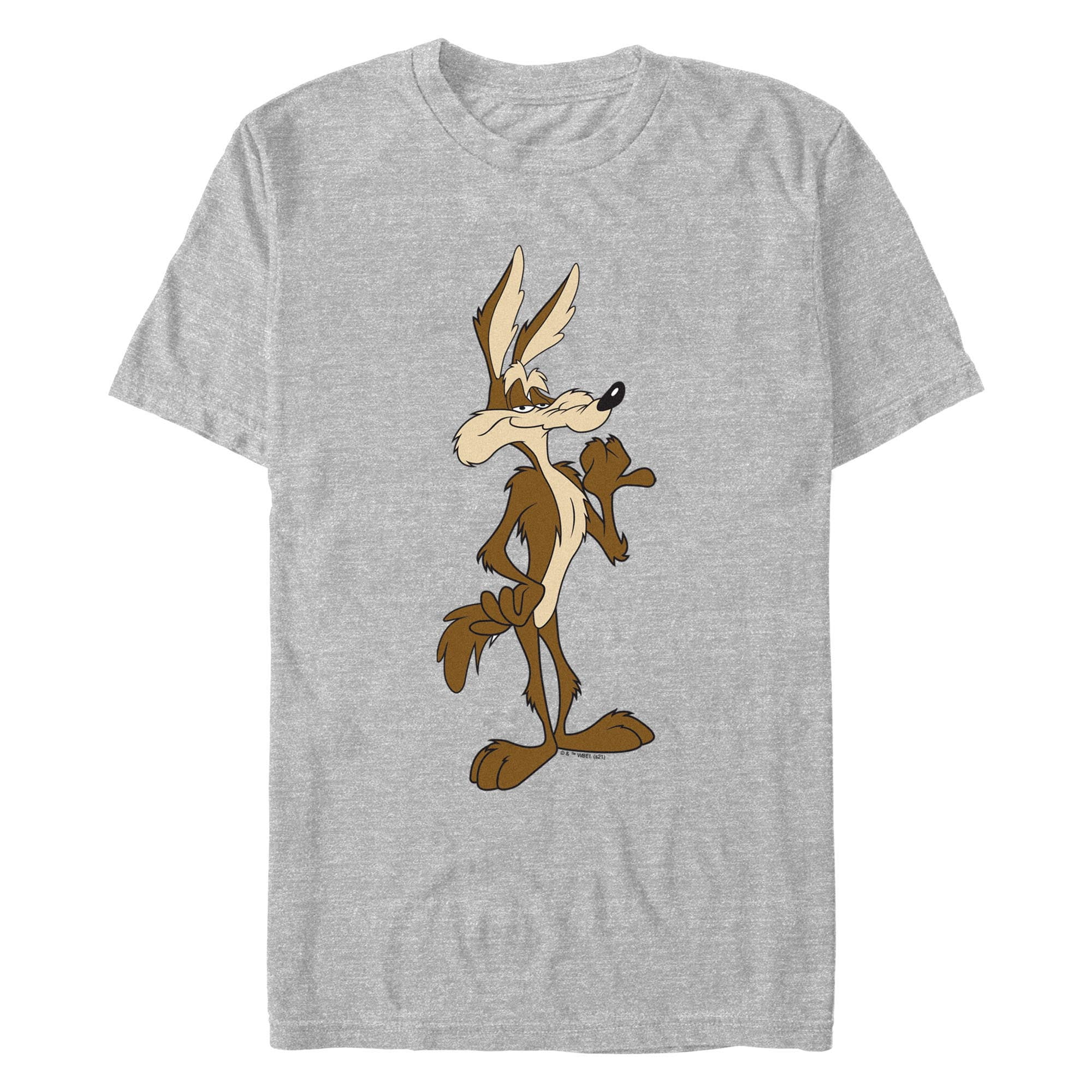 Wile E. Coyote ブラウンTシャツ Looney Tunes Wile E. Coyote T-Shirt, Brown Adult Fit, 100
