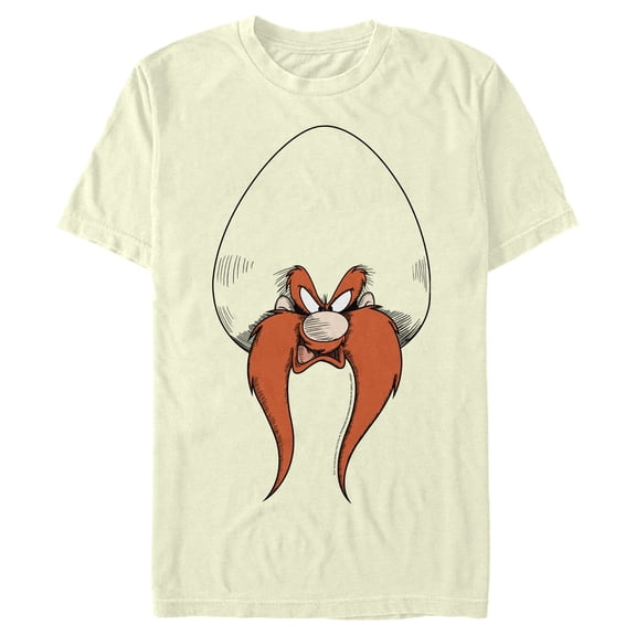 Men's Looney Tunes Yosemite Sam Big Face Drawing Graphic Tee Beige Medium
