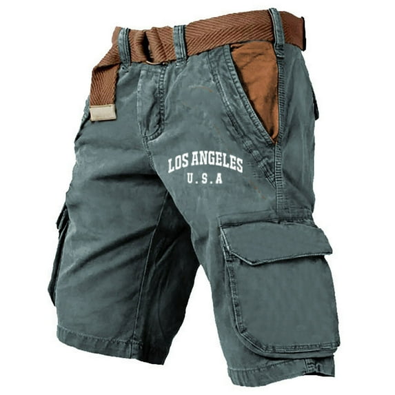 Men's Loose Fit Cargo Shorts With Pockets Outdoor Cargo Shorts No Belt