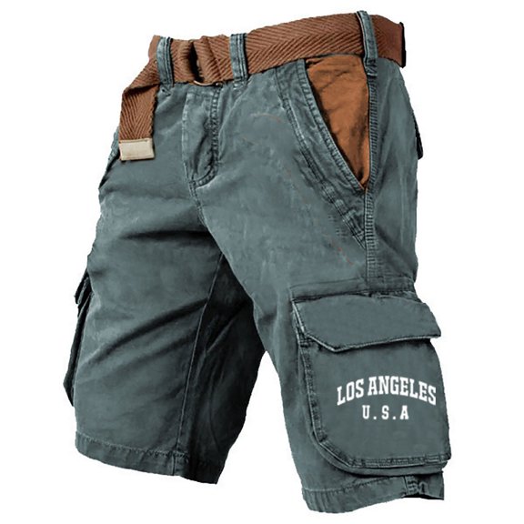 Men's Loose Fit Cargo Shorts With Pockets Outdoor Cargo Shorts No Belt