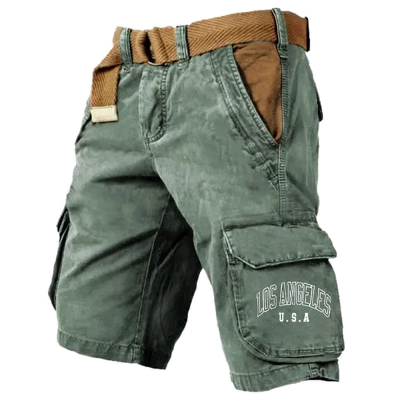 Men's Loose Fit Cargo Shorts With Pockets Outdoor Cargo Shorts No Belt