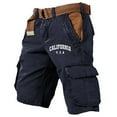 thumbnail image 1 of Men's Loose Fit Cargo Shorts With Pockets Outdoor Cargo Shorts No Belt, 1 of 2