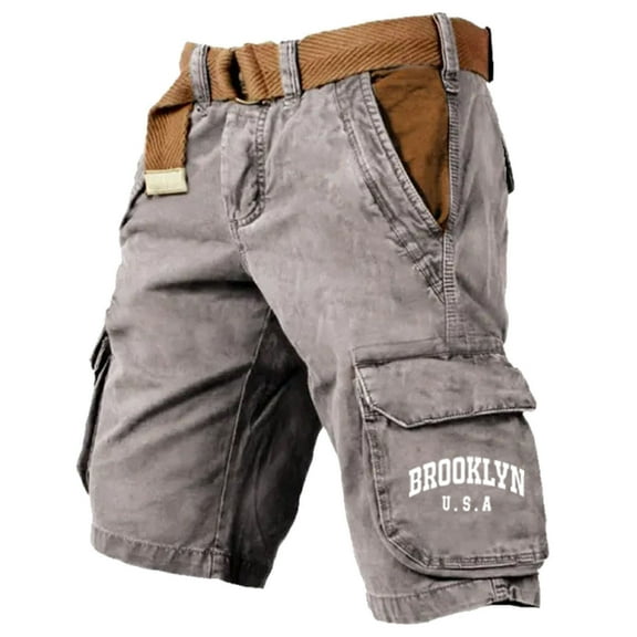 Men's Loose Fit Cargo Shorts With Pockets Outdoor Cargo Shorts No Belt