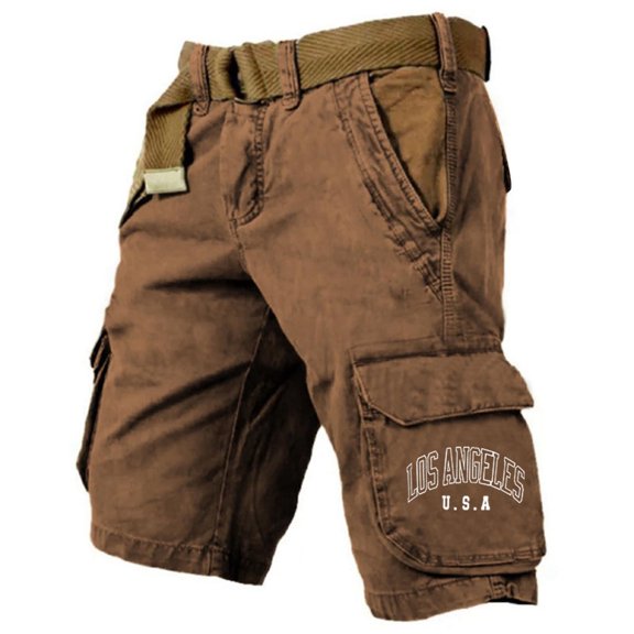 Men's Loose Fit Cargo Shorts With Pockets Outdoor Cargo Shorts No Belt