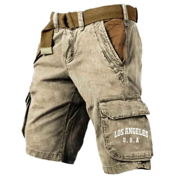 Men's Loose Fit Cargo Shorts With Pockets Outdoor Cargo Shorts No Belt