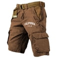 thumbnail image 1 of Men's Loose Fit Cargo Shorts With Pockets Outdoor Cargo Shorts No Belt, 1 of 4