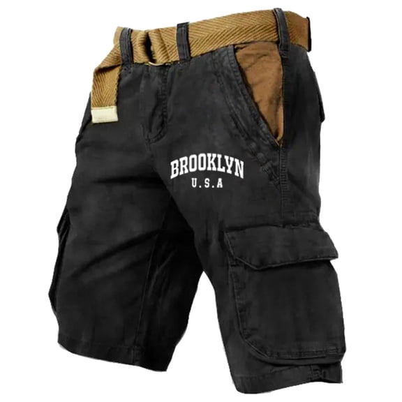 Men's Loose Fit Cargo Shorts With Pockets Outdoor Cargo Shorts No Belt