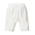 thumbnail image 1 of Men's Loose Fit Casual Heavyweight Jacquard Checkered 5 Inch Shorts Comfortable, Stylish, Durable Polyester, for Any Occasion, 1 of 4