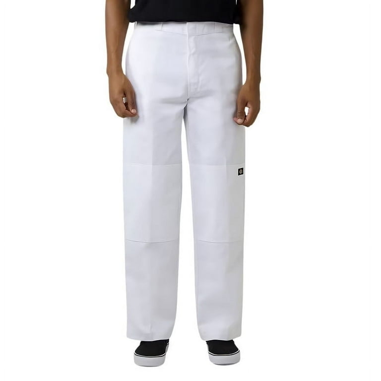Men's Loose Fit Double Knee Pants WHITE 42x30 - Walmart.com