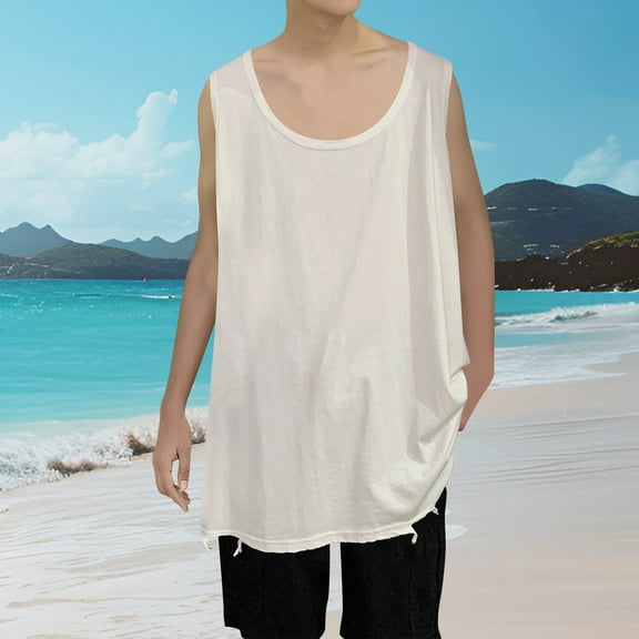 Men's Loose Fit Flowy Tank Tops - Ideal for Workout, Yoga, Running, Working Out at The Gym and Lounging Around T-Shirt