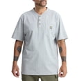 thumbnail image 1 of Men's Loose Fit Heavyweight Short-Sleeve Pocket Work Henley T-Shirt (Regular&Tall), 1 of 8
