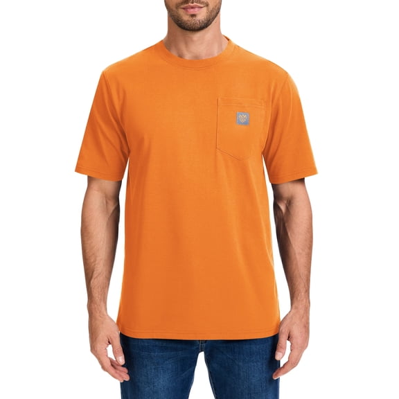 Men's Loose Fit Heavyweight Short-Sleeve Pocket Work T-Shirt (Regular&Tall)