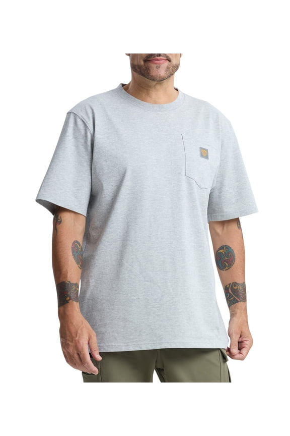 Men's Loose Fit Heavyweight Short-Sleeve Pocket Work T-Shirt (Regular&Tall)